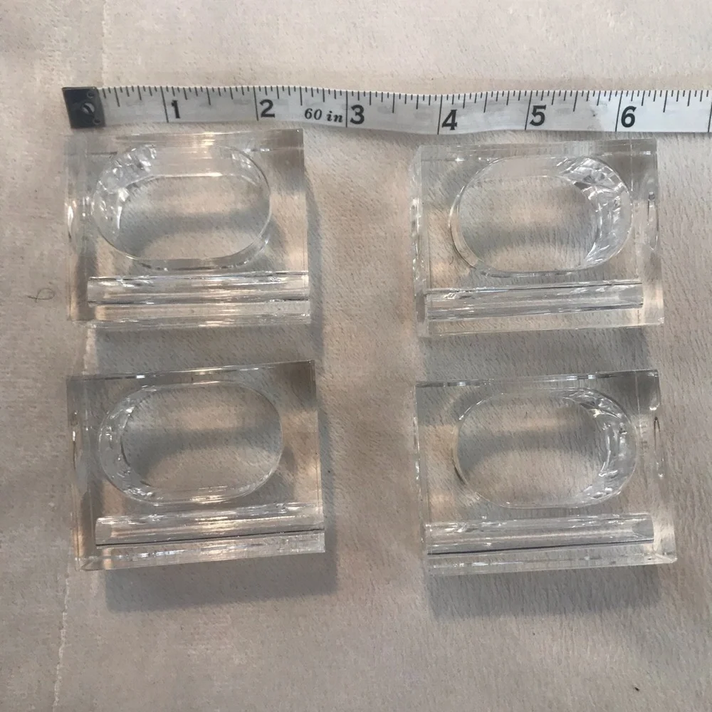 Four Square Clear Acrylic Napkin Holders